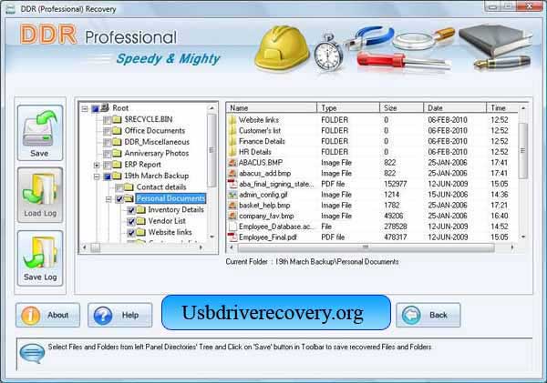 Screenshot of USB Data Recovery