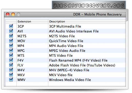 Screenshot of Mac Mobile Phone Files Recovery