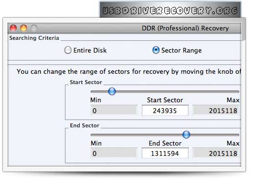 Screenshot of USB Drive Recovery Mac