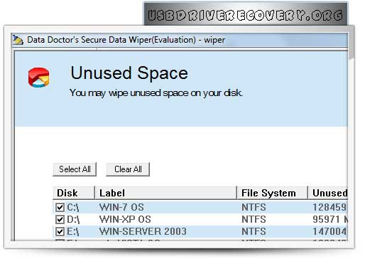 Screenshot of Hard Drive File Shredder