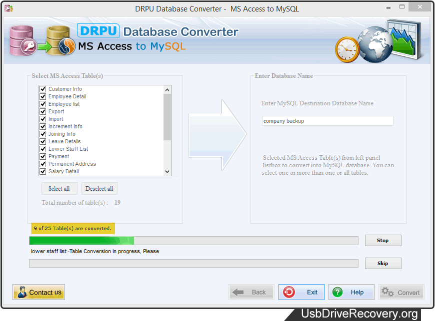 MS Access to MySQL Database Converter 