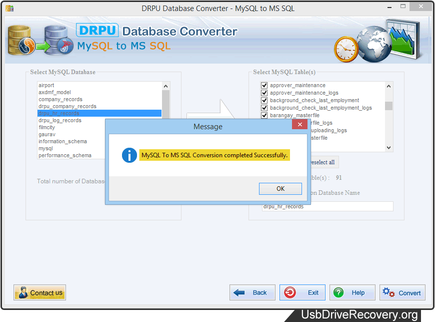 MySQL to MSSQL Database Converter